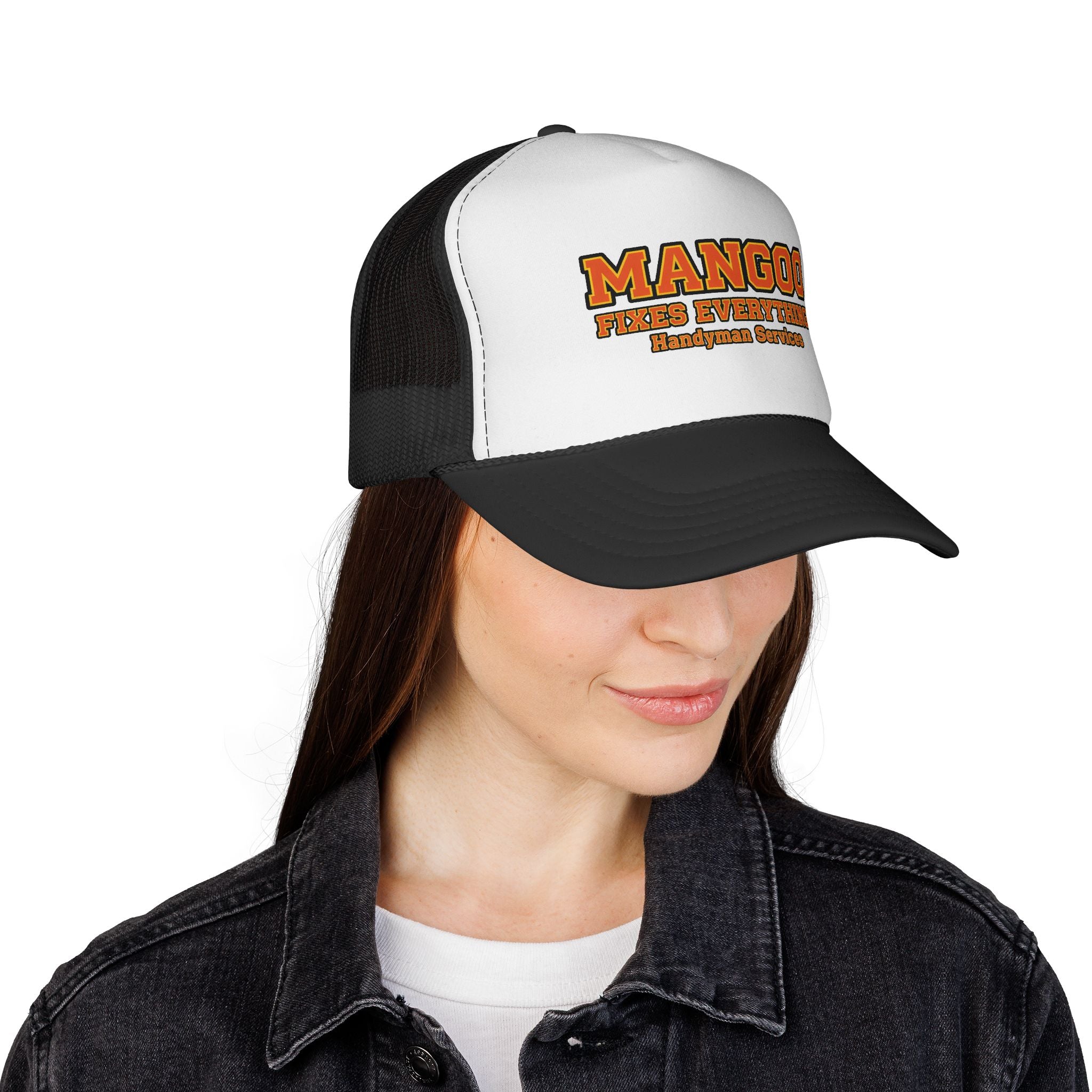 MANGOO Fixes Everything Trucker Cap — Handyman Service Mesh Back Hat