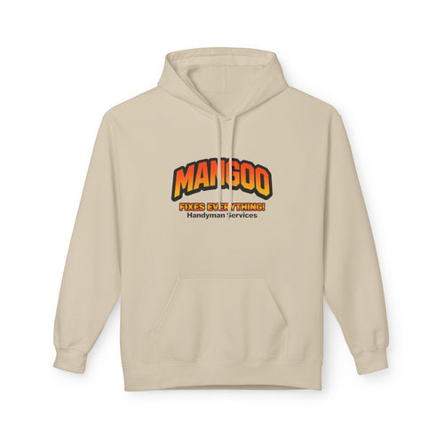 Mango Fireside Hoodie — Retro Logo Handyman Services Sweatshirt