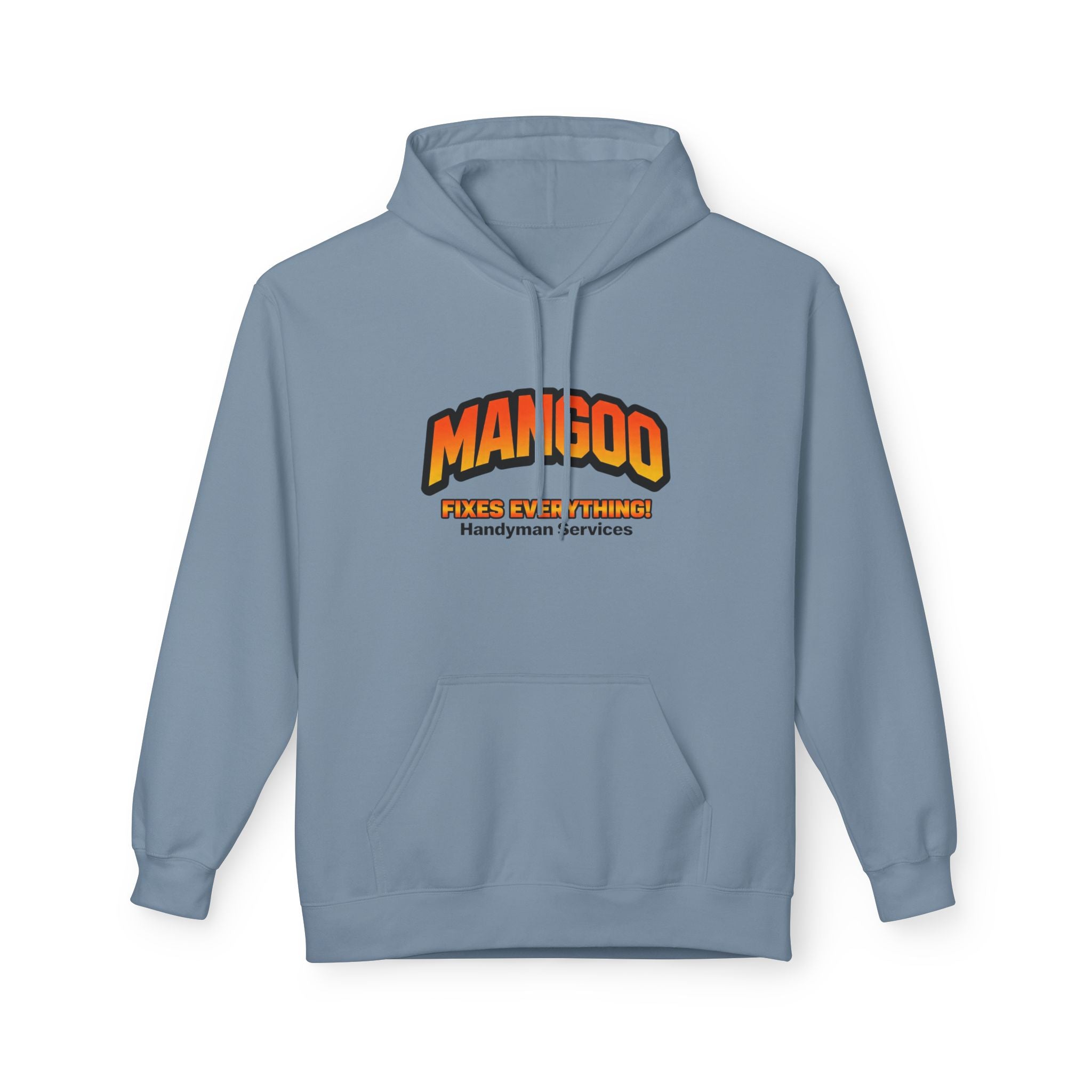 Mango Fireside Hoodie — Retro Logo Handyman Services Sweatshirt