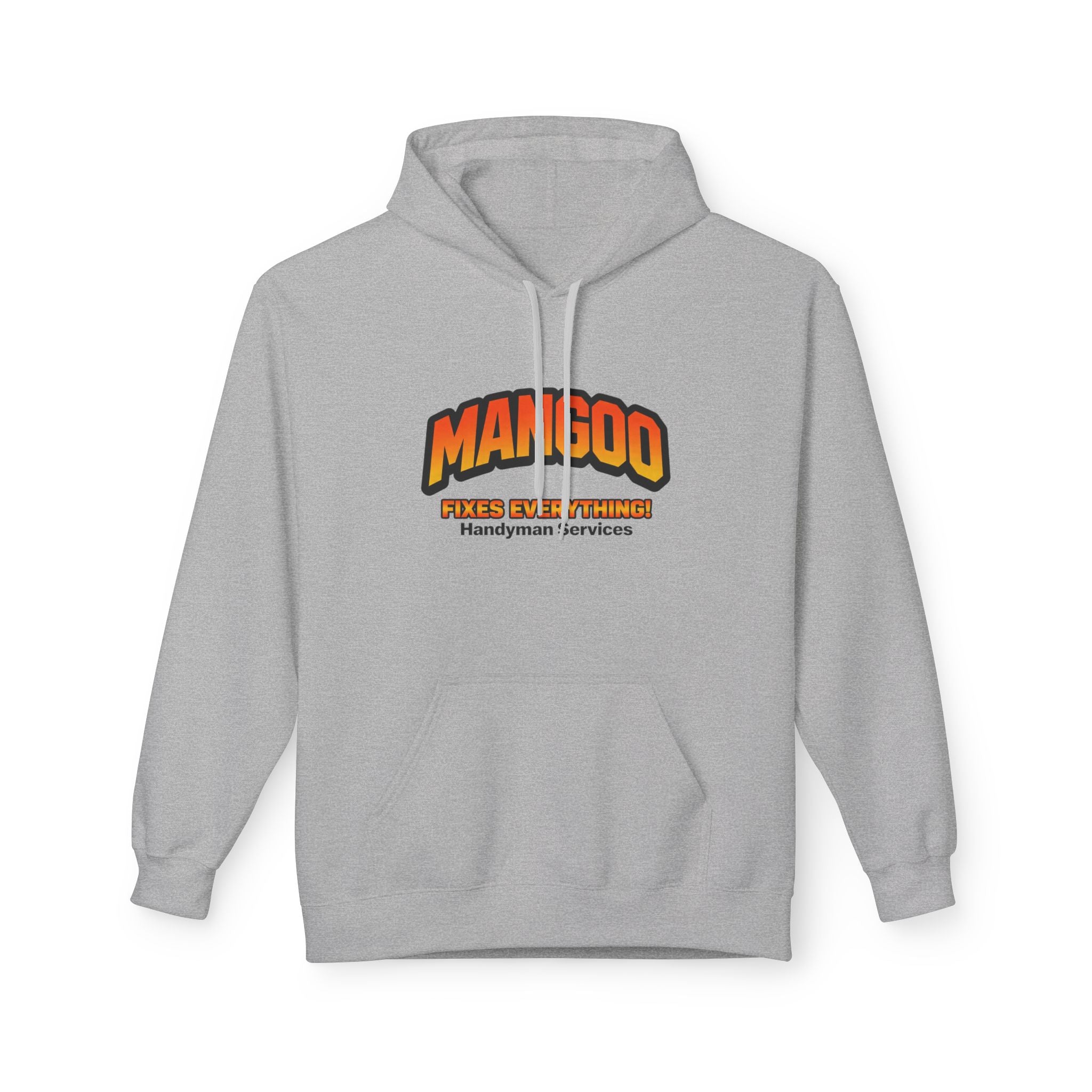 Mango Fireside Hoodie — Retro Logo Handyman Services Sweatshirt
