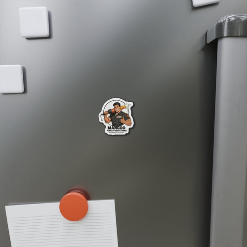 Handyman Mangoo Die-Cut Magnet — "Mangoo Fixes Everything!"